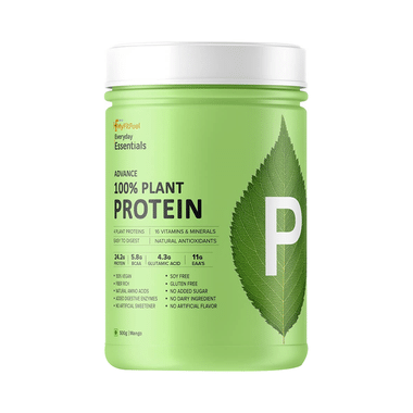 MyFitFuel Advance 100% Plant Protein | 4 Plant Proteins | 16 Vitamins & Minerals | Easy to Digest | Mango