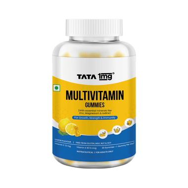 Tata 1mg Multivitamin Gummies with Zinc, Magnesium and Folic Acid for Immunity & Energy