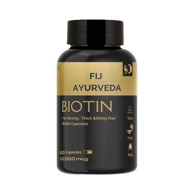 Fij Ayurveda Biotin 10000mcg Capsule