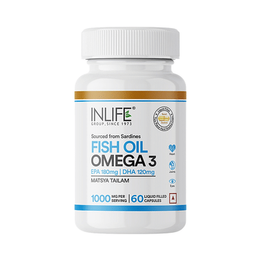 Inlife Fish Oil Capsule| Promotes Brain, Heart, Joint & Eye Health