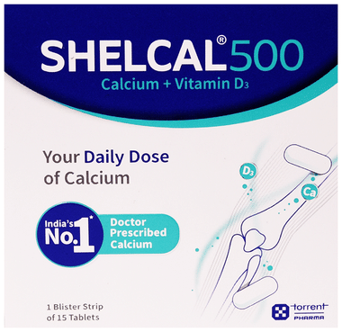 Shelcal 500 Calcium+Vitamin D3 Tablet | For Bones, Joints, Muscles Care | Supports Immunity | Daily Mineral Blend