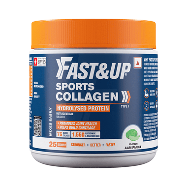 Fast&Up Sports Collagen Hydrolysed Protein Promotes Joint Health And Build Cartilage Powder Aam Panna