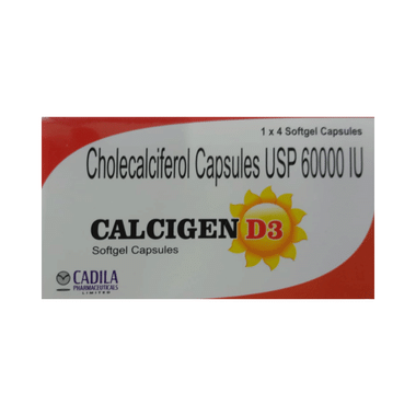 Calcigen D3 Capsule From Cadila For Bone Health And Muscle Fatigue