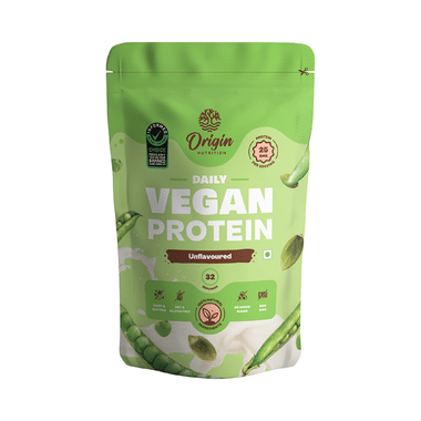 Origin Nutrition Daily Vegan Protein For Digestion, Weight, Heart & Muscles | Flavour Powder Unflavored