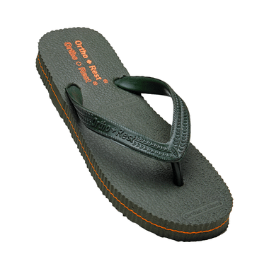 Ortho + Rest Unisex Hawaii Chappal Orthopedic Comfort, Bathroom Rubber Flip-Flops Green 8