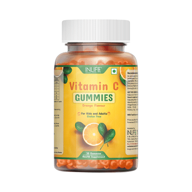 Inlife Vitamin C Gummies Orange Gluten Free