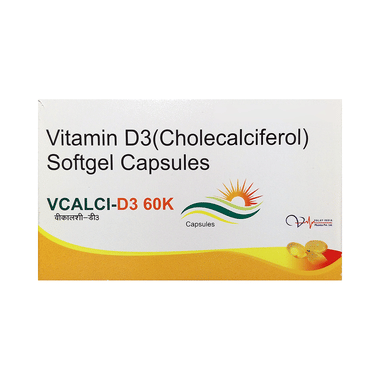 Vcalci-D3 60K Softgel Capsule