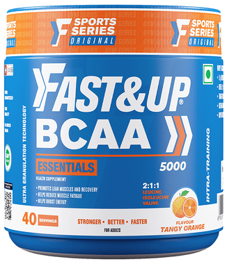 Fast&Up BCAA 2:1:1 (Leucine, Isoleucine & Valine) | For Lean Muscles & Recovery | Flavour Orange