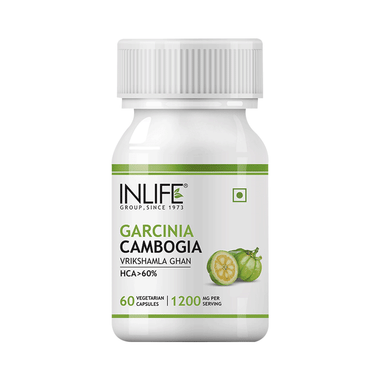 Inlife Garcinia Cambogia (60% HCA) 1200mg Per Serving Vegetarian Capsules