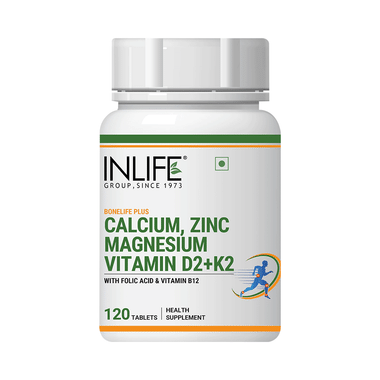 Inlife Calcium ,Zinc, Magnesium Vitamin D2+K2 Tablet