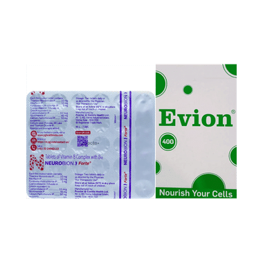 Combo Pack of Neurobion Forte Tablet (30) & Evion 400mg Capsule (20)