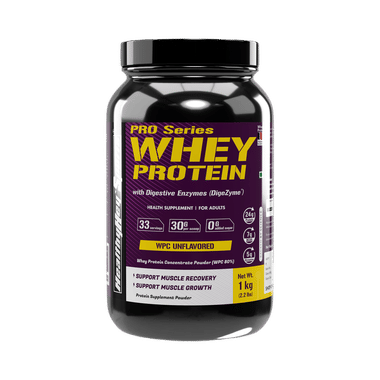 Healthy Hey Sports Pro Series Whey Protein Concentrate Powder (WPC 80%) Unflavoured
