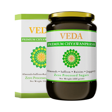 Veda Premium Chyawanprash With Almonds, Saffron, Raisins & Jaggery Sugar Free