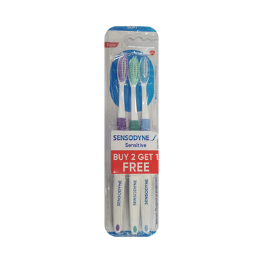 Sensodyne Sensitive Toothbrush With Soft Rounded Bristles Buy 2 Get 1 Free