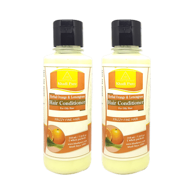 Khadi Pure Herbal Orange & Lemongrass Hair Conditioner (210ml Each)