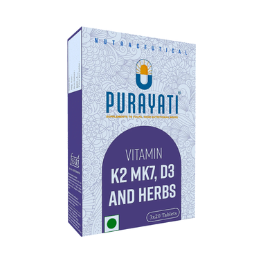 Purayati Vitamin K2 MK7, D3 And Herbs Tablet