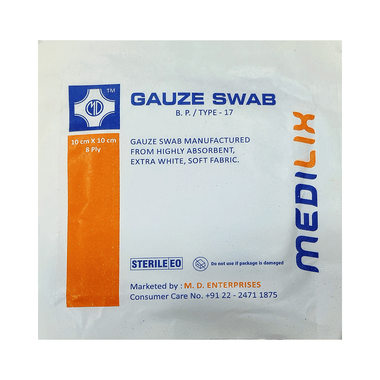 Medilix Gauze Swab Pack 10cm X 10cm X 8ply