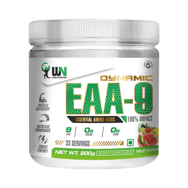 WN World Nutrition Dynamic EAA 9 Essential Amino Acids Powder Fruit Punch