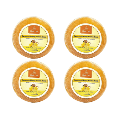 Khadi Pure Lemon & Honey Loofah Soap (125gm Each)