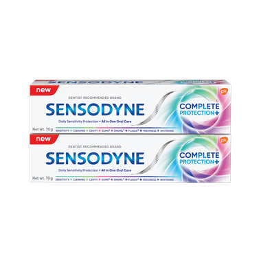 Sensodyne Complete Protection+ | For Sensitivity Protection & All In One Oral Care  (70gm Each)