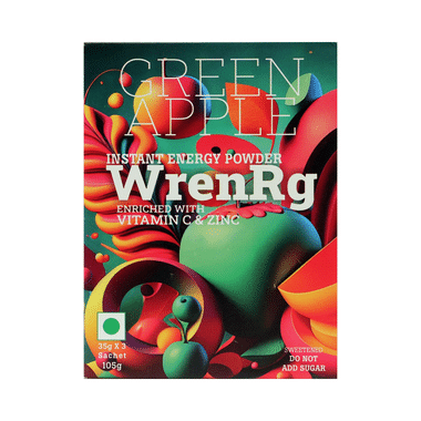 Wrenrg Instant Energy Powder Sachet (35gm Each) Green Apple