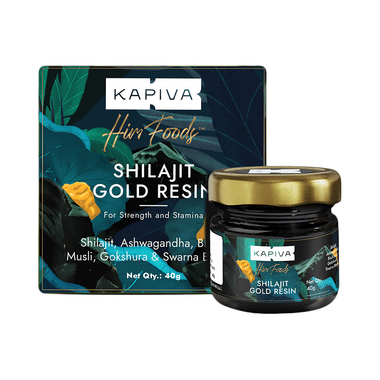 Kapiva Shilajit Gold Resin With Ashwagandha, Black Musli & Gokshura | For Stamina & Energy