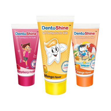 DentoShine Orange Raspberry & Mango Gel Toothpaste For Kids