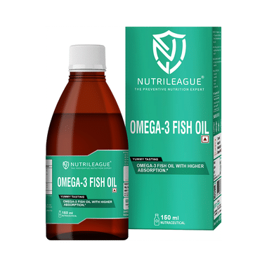 Nutrileague Omega 3 Fish Oil 600mg Syrup For Brain, Heart & Immunity