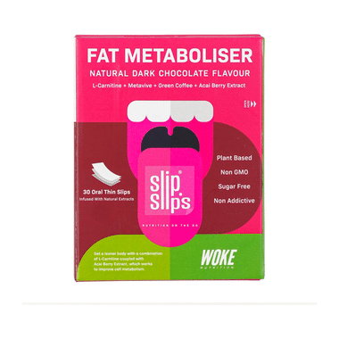 Slip Slip's Fat Metaboliser Oral Thin Strip Support Weight Loss And Energy Booster Natural Dark Chocolate