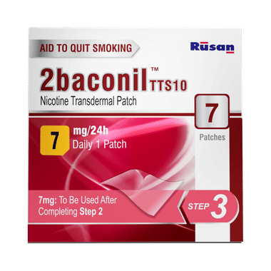 2baconil TTS10 Nicotine Transdermal Patch 7mg/24h | (Step 3) Helps to Quit Smoking