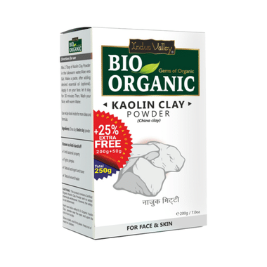 Indus Valley Bio Organic Kaolin Clay Powder +25% Extra Free