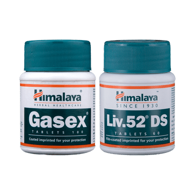 Himalaya Combo Pack of Liv. 52 DS Tablet & Gasex Tablet