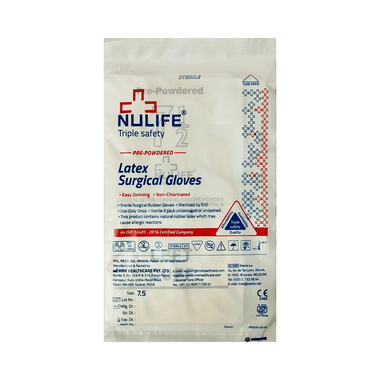 Nulife Triple Safety Latex Surgical Gloves Size 7.5