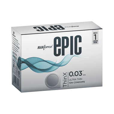 Manforce Epic ThinX | 0.03mm Ultra Thin Condoms for High Sensitivity Ultra Thin