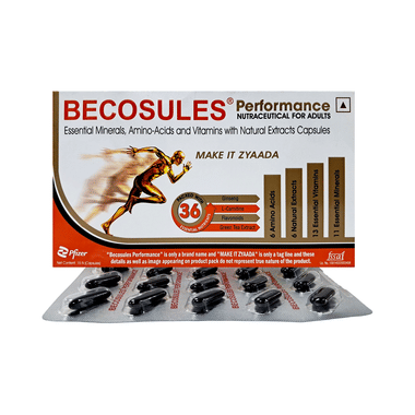 Becosules Performance Capsule With Minerals, Amino Acids & Vitamins