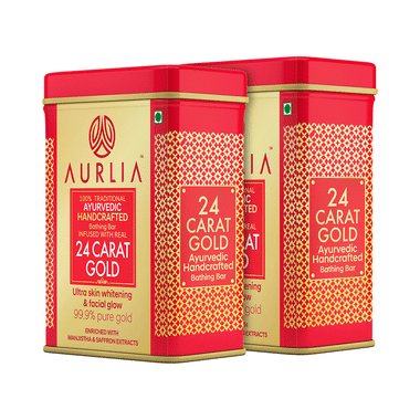 Aurlia 24 Carat Gold Ayurvedic Handcrafted Bathing Bar (100gm Each)