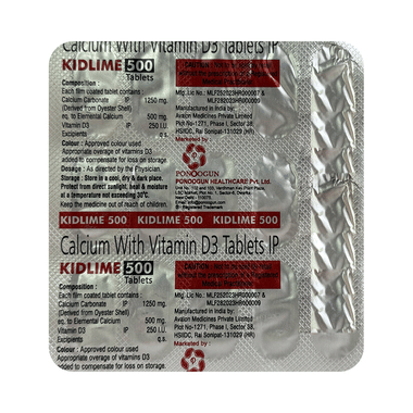 Kidlime 500 Tablet