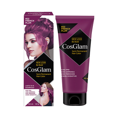 CosGlam Semi Permanent Hair Color | PPD & Ammonia Free | French Plum