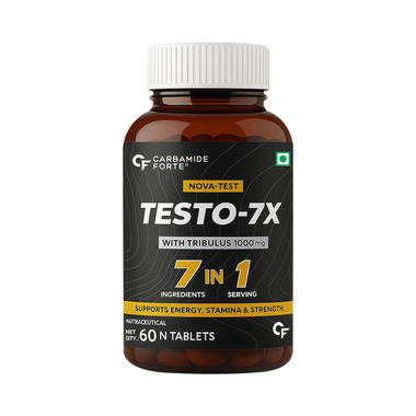 Carbamide Forte Testo 7X with Tribulus, Ashwagandha, L-Citruline & Kaunch Beej | Tablet for Energy, Stamina & Strength Tablet