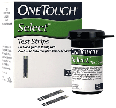 OneTouch Select Test Strip (Only Strips) | Diabetes Monitoring Devices | For use with OneTouch Select Simple Glucometer