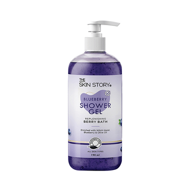 The Skin Story Blueberry Body Shower Gel Enriched With Witch Hazel & Olive Oil | for All Skin Types