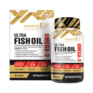 MuscleXP Ultra Fish Oil Omega 3 Triple Strength Capsule