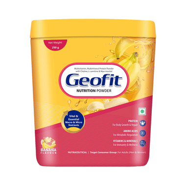 Geofit Nutrition Protein Powder With Vitamins & Minerals Banana