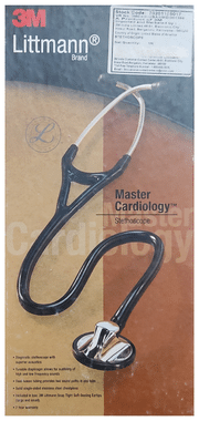 3M Littmann Master Cardiology Stethoscope, 27, Black Tube, Smoke-Finish Chestpiece