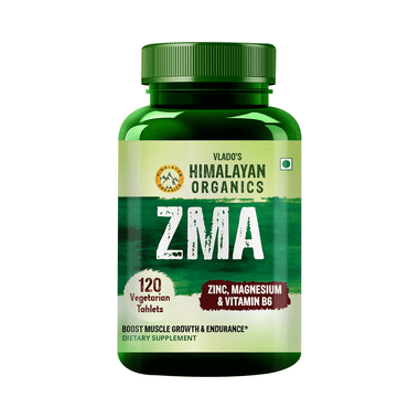 Vlado's Himalayan Organics ZMA Vegetarian Tablet Night Time Sports Recovery Supplements Boost Muscle Tablet