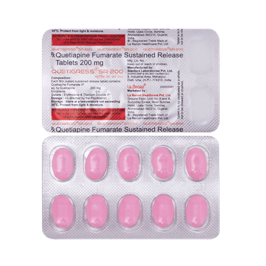 Quetigress 200mg Tablet SR