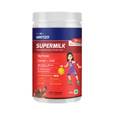 Gritzo SuperMilk Daily Nutrition (13+y Girls) 13+ Yrs Girl Athlete Double Chocolate