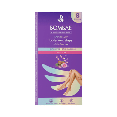 Bombay Shaving Company Body Wax Strips AloehaGlow Dry Skin