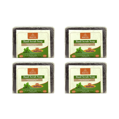 Khadi Pure Basil Scrub Soap (125gm Each)