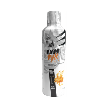 Elated Sports Science Carni Max With L-Carnitine L-Tartrate For Weight Loss | Flavour Orange